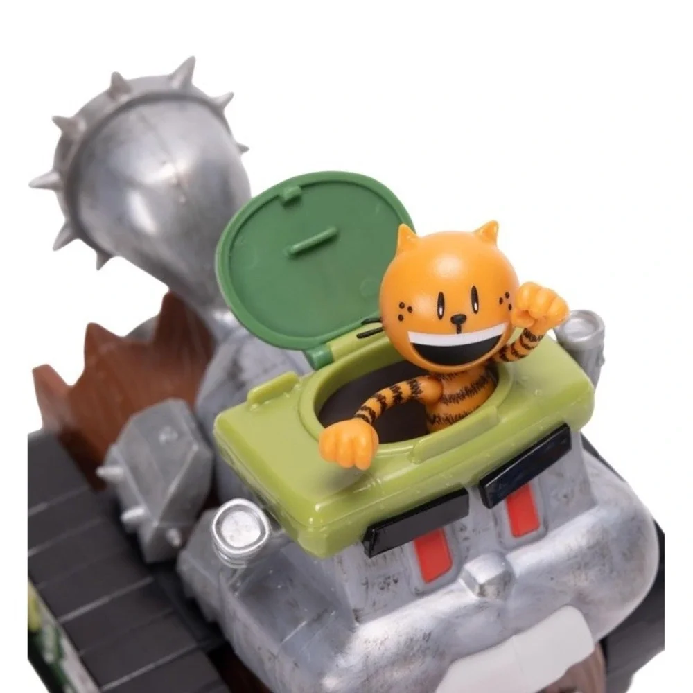 (b32/13)AKKS Dog Man Squirrel Tank Shooter Vehicle Playset with Petey &Dog Man
